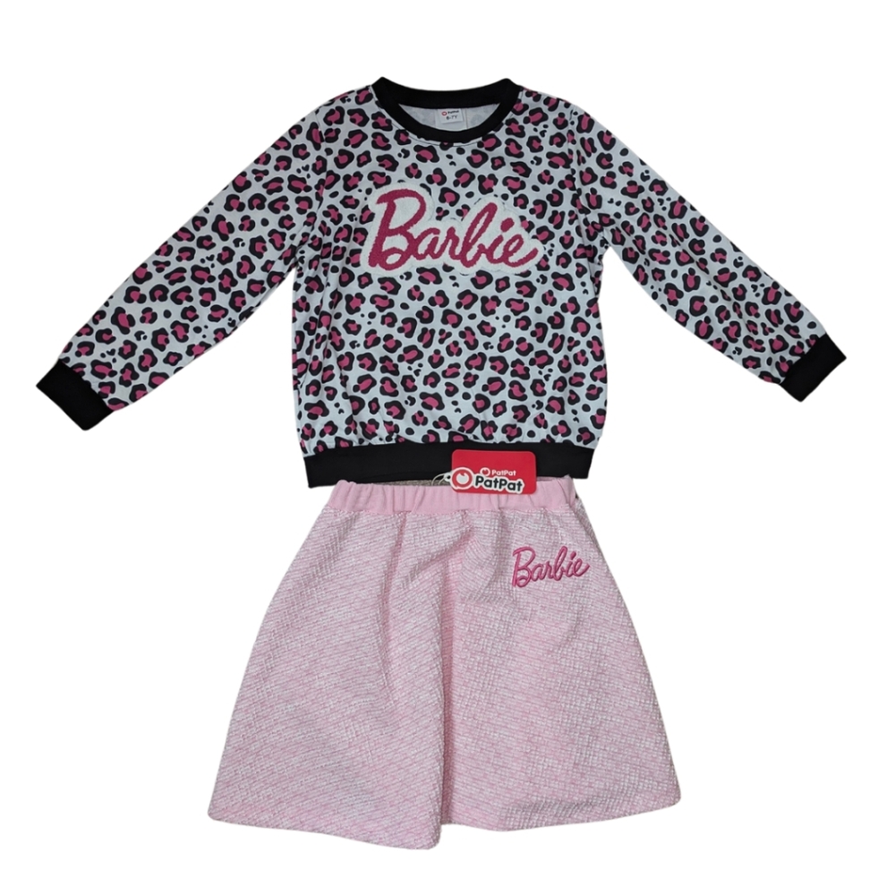 Barbie Toddler/Kid Girl Naia™ Letter Embroidered Leopard set